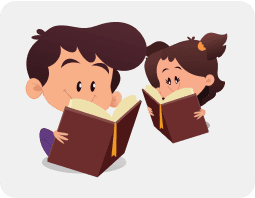 أطفال يقرأون الكتب
